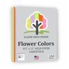 Mixed Flowers Cardstock - 65Lb Cover - 8.5 x 11