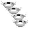 Kosma Set of 4 Premium Stainless Steel Balti Dishes Set,