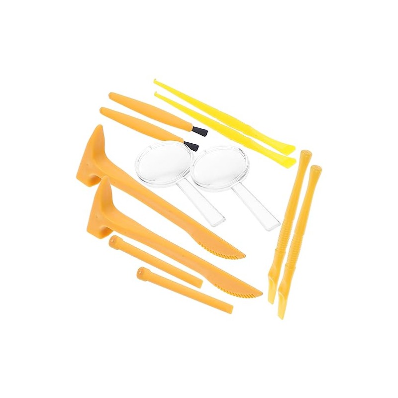 BESTonZON 3 Sets Digging Tools Dinosaur Excavation Set Brush Hammer