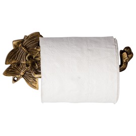 STYLENT Decor Solid Brass Butterfly Antique Toilet Paper Holder Hardware Towel Ring Tissue Roll Holder Toilet Tissue Holder Antique Bathroom Accessories Wall Mount