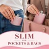 8 Oz Hip Flasks for Women Men, Pink Sparkling Portable