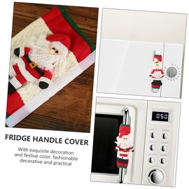 KOMBIUDA Set of 2 Christmas Fridge Handle Covers Xmas Fridge Handle Cover for Oven Decor
