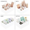 iDesign 5-Section Divided Vanity Organizer for Cosmetic Storage - White