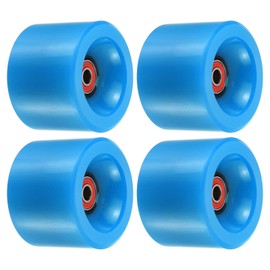 PATIKIL 70mm 78A Longboard Wheels with Red ABEC-9 Bearings, 4 Pack Soft Cruiser Wheels Street Wheels for Skateboards Skateboard Wheel PU, Blue