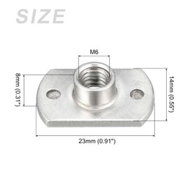 METALLIXITY Spot Weld Nuts (M6) 10Pcs, Carbon Steel Double Tab Fastener Nut - for Building Industrial