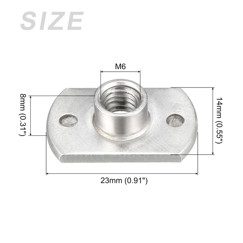 METALLIXITY Spot Weld Nuts (M6) 10Pcs, Carbon Steel Double Tab