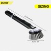Soap Dispensing Scrubbing Brush with Handle - Efficient Washing Up
