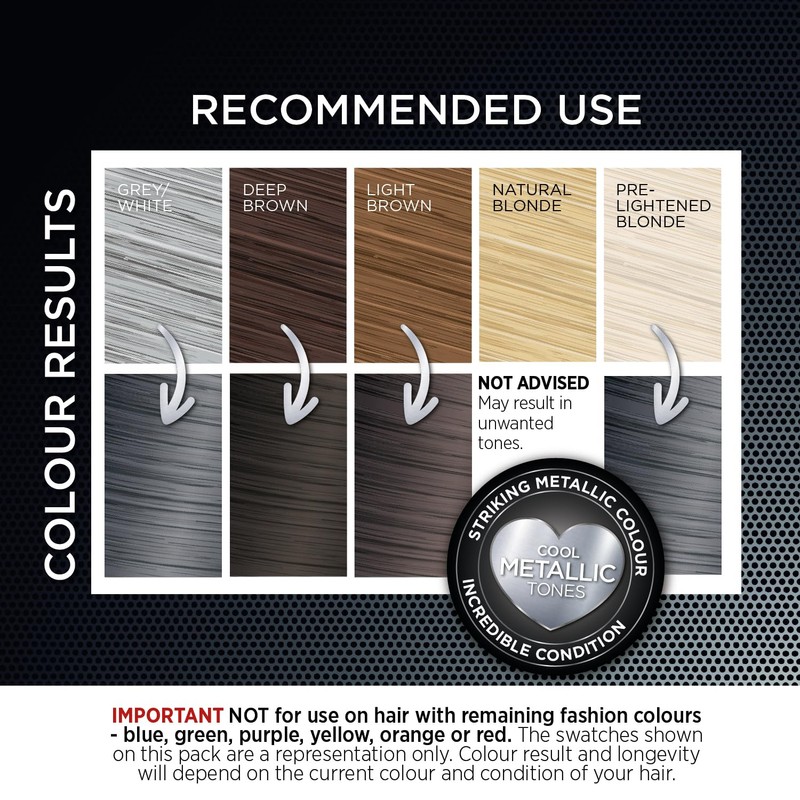 Colour Freedom Metallic Stone Grey Permanent Hair Dye with PurePlex.