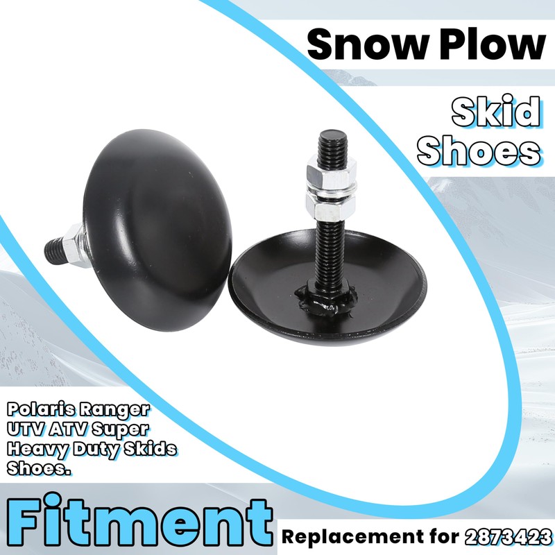 ECOTRIC Universal Snow Plow Skid Shoes Compatible with Polaris ATV