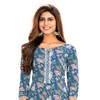 Miraan Kurti de algodón Readymade para mujer (3XL azul), Azul,