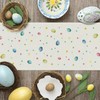 GPGHE Happy Easter Table Runner Golden Doodle Dog Eggs Flowers