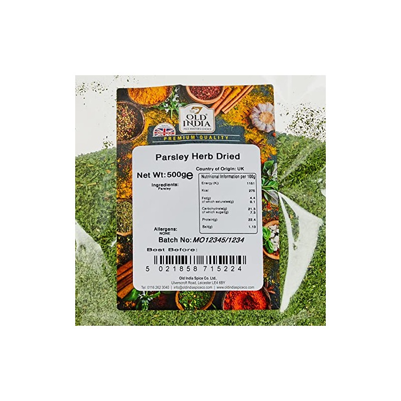 Old India Parsley Herb Dried 500 g