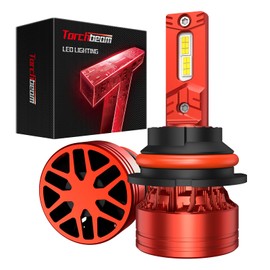 Torchbeam 9004 HB1 Powersport Bulb,8 Series Super Bright 9004 Driving Fog Bulb with 60000LM & 6500K,60000Hrs Long Life & 5 Mins Quickly Plug,Pack of 2