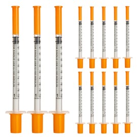 20 Pack 1ml Syringes Individually Wrapped Dispensing Measuring Tool Plastic 30G*8mm Multifunctional Syringe with Cap for Labs Accessories Pets Feeding Craft Supplies Oil or Glue