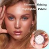 Highlighter Powder Makeup Palette, Diamond Shine Highlighter, Face Highlighter Palette,