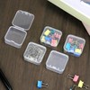 QWORK® Pack of 50 Small Square Storage Boxes with Hinged