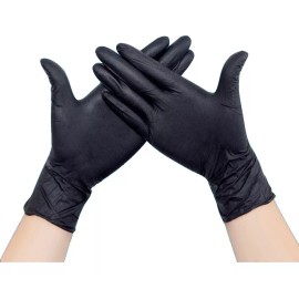Cranberry Guantes D Nitrilo Negro C/400 Médico Dentista Manicure Tatto