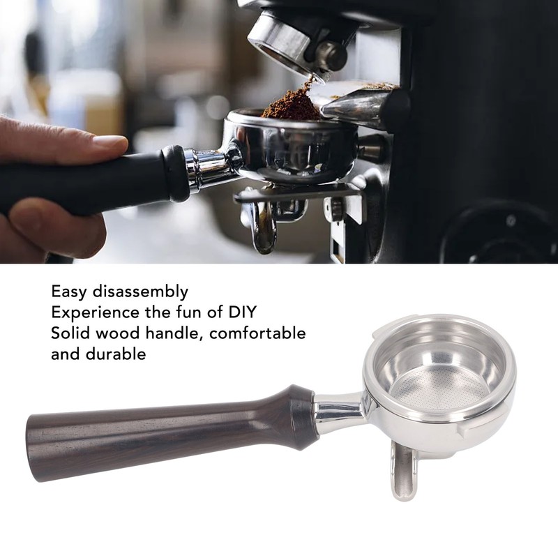 58mm Double Spouts Portafilter for Nuova Coffee Machines Stainless Steel