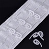 tooloflife 100 Pack White Plastic Curtain Hooks 2.8 by 1.2