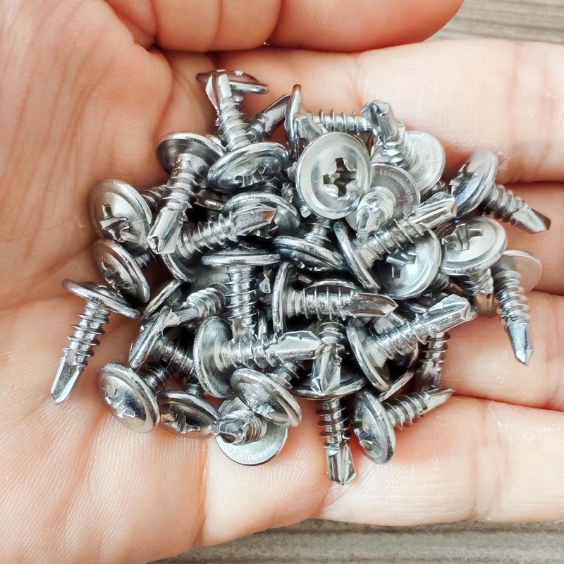 #10 x 1/2" Sheet Metal Screws 350PCS 410 Stainless Steel