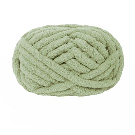 Chunky Knit Chenille Yarn for Hand Knitting Blankets, Super Soft Big Jumbo Blanket Yarn (Sage Green)