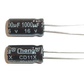 E-Projects B-0002-D12 Radial Electrolytic Capacitor, 1000uF, 16V, 105 C (Pack of 5)