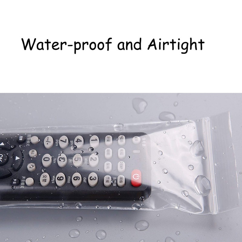 100 Count Clear Resealable Tall Thin Zip Bags, Long Thin