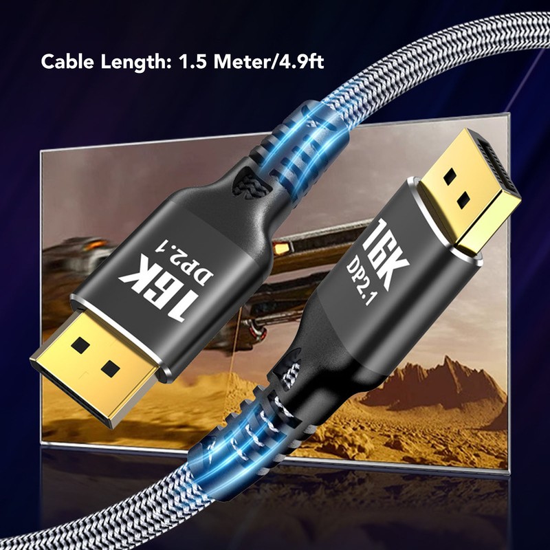 9.8ft Displayport Extension Cable Displayport 2.1 Cable 16K At 30Hz