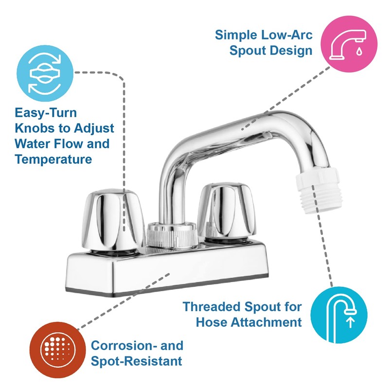 Pacific Bay - Lynden Utility Laundry Sink Faucet with Swivel