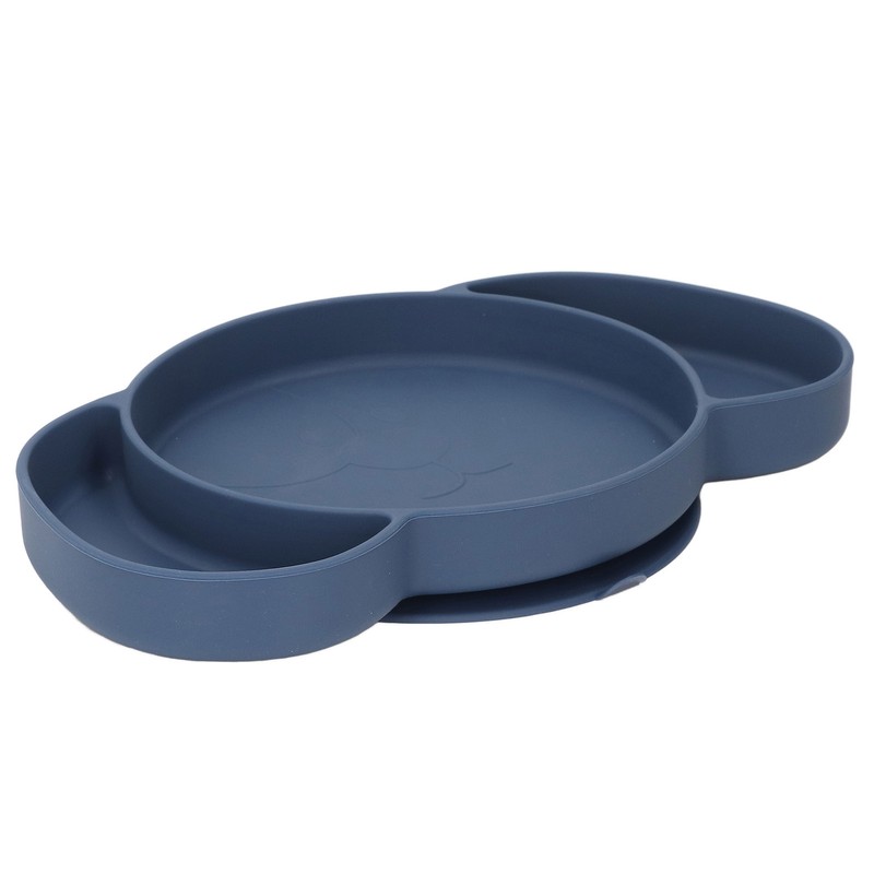 Kids Divided Plates Safe Silicone Foldable Prevent Slipping Toddler Suction