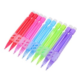 Operitacx 10pcs Mini Mechanical Pencils 0.7mm Pastel Drawing Pencils Set Erasable Comfortable Grip Portable Design Pink Blue Green Yellow Purple