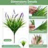 15 Bundles Artificial Plants & Flowers UV Resistant No-Fade, Purple