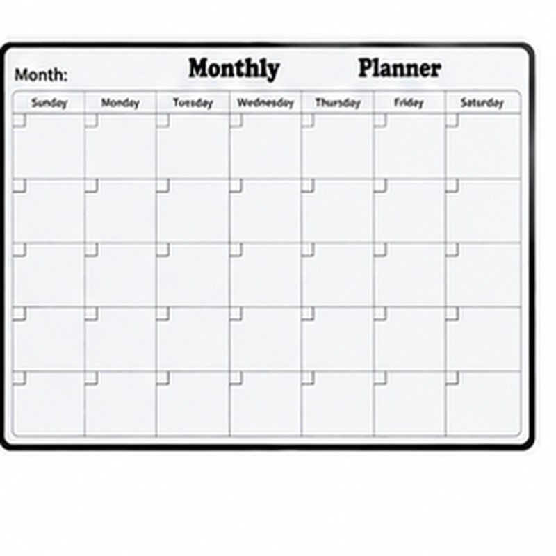 Magnetic Dry Erase Monthly Calendar for Refrigerator – Reusable Family