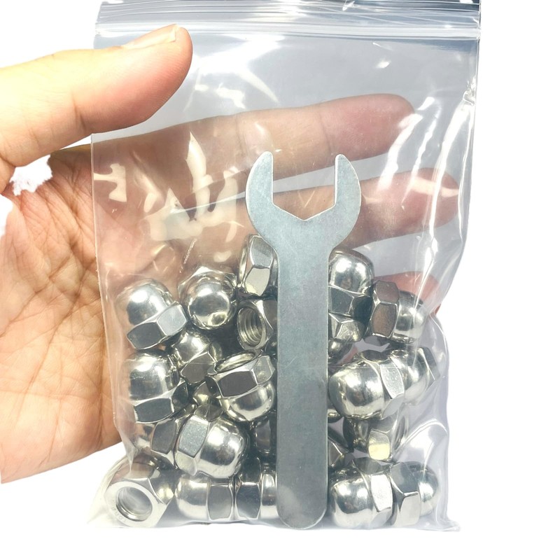 ZDingTech 25pcs 3/8-16 Acorn Cap Nuts,3/8-16 Cap Nuts,Acorn Hex Cap