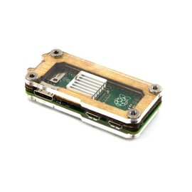 C4 Labs Zebra Zero for Raspberry Pi Zero - Wood T2 - with Heatsinks