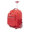 Travelers Club Travelers Club Rolling Backpack, Red, 18 Inch