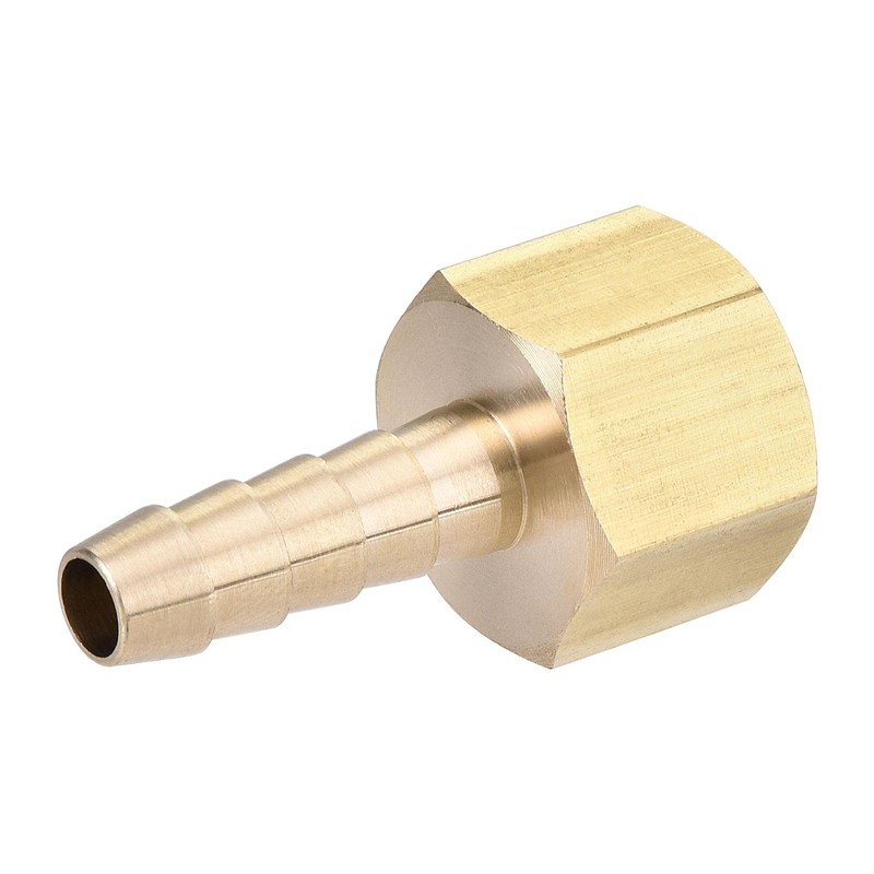 sourcing map Brass Barb Hose Fitting Connector Adapter 1/4 Barbed