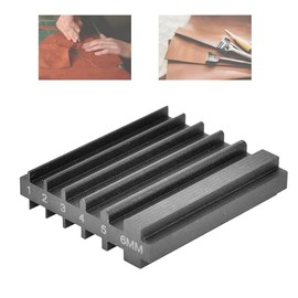 Sharpener Guide For Leather Sharpener Leather Edger Bevelers Tool, Leather Beveler Sharpen Sharpener Guide Bevellers Trimmer Groovers Punche Helper Tool 6MM for Leather Cutter Head Sharpening