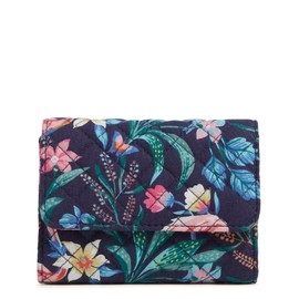 Cotton Riley Compact Wallet With Rfid Protection, Flamingo Garden, One Size