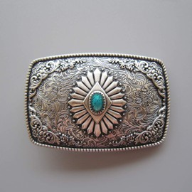 Vintage Silver Plated Southwest Belt Buckle Boucle de Ceinture