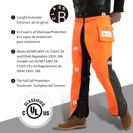 ZELARMAN Chainsaw Chaps Apron Wrap 8-layer for Men/Women Loggers Forest Workers Protective Chain Saw Pants Adjustable