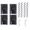 2Pairs 4Pcs 4" Double Action Spring Door Hinge, 3mm Thick