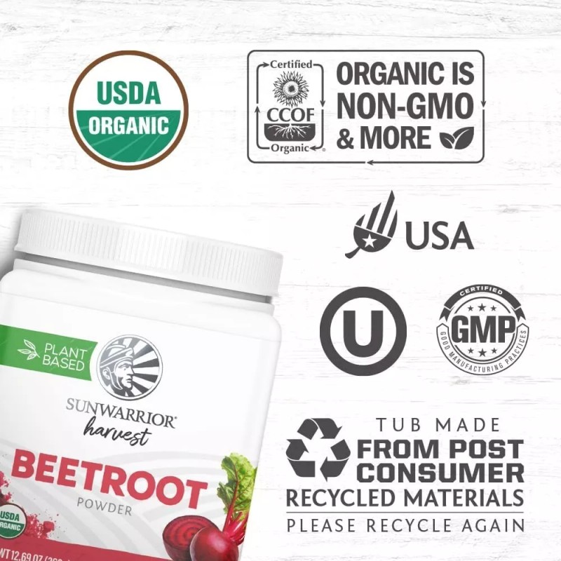 Sunwarrior Beet Root Powder Increase Stamina Blood Flow Circulation Nitric,