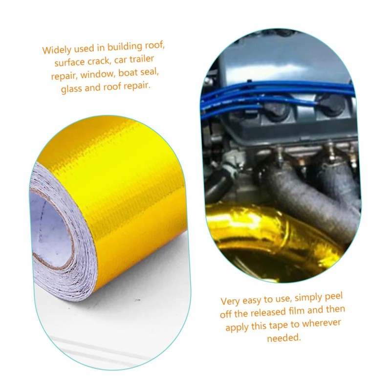 Baluue 2pcs Industry Tape Aluminum Foil Seal Tape for Pipe