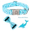 MR. CHUBBYFACE Summer Dog Collar Blue Collar with Bow Adjustable