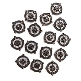 Nautical Compass Push Pins Set of 15pc Oil Rubbed Bronze