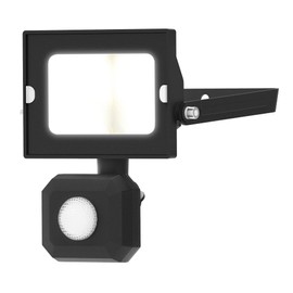 4lite Motion Sensor Floodlight (Black) 850lm IP65 Rated Compact LED Integrated 10W Flood Light - 4L2/1014-4Yr Guarantee