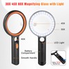 Magnifying Glass with Light, 30 LED Lights Handheld Illuminated Magnifier