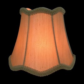 Royal Designs, Inc. Clip on Scalloped Bell Chandelier Lamp Shade Flame Clip Fitter, CSO-1029-5BG, 3 x 5 x 4.5, Beige, 1 Pack