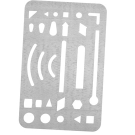 Craft Erasing Shield Drawing Drafting Erasing Tool Eraser Shield Stainless Erasing Drawing Template (Silvery, One Size)
